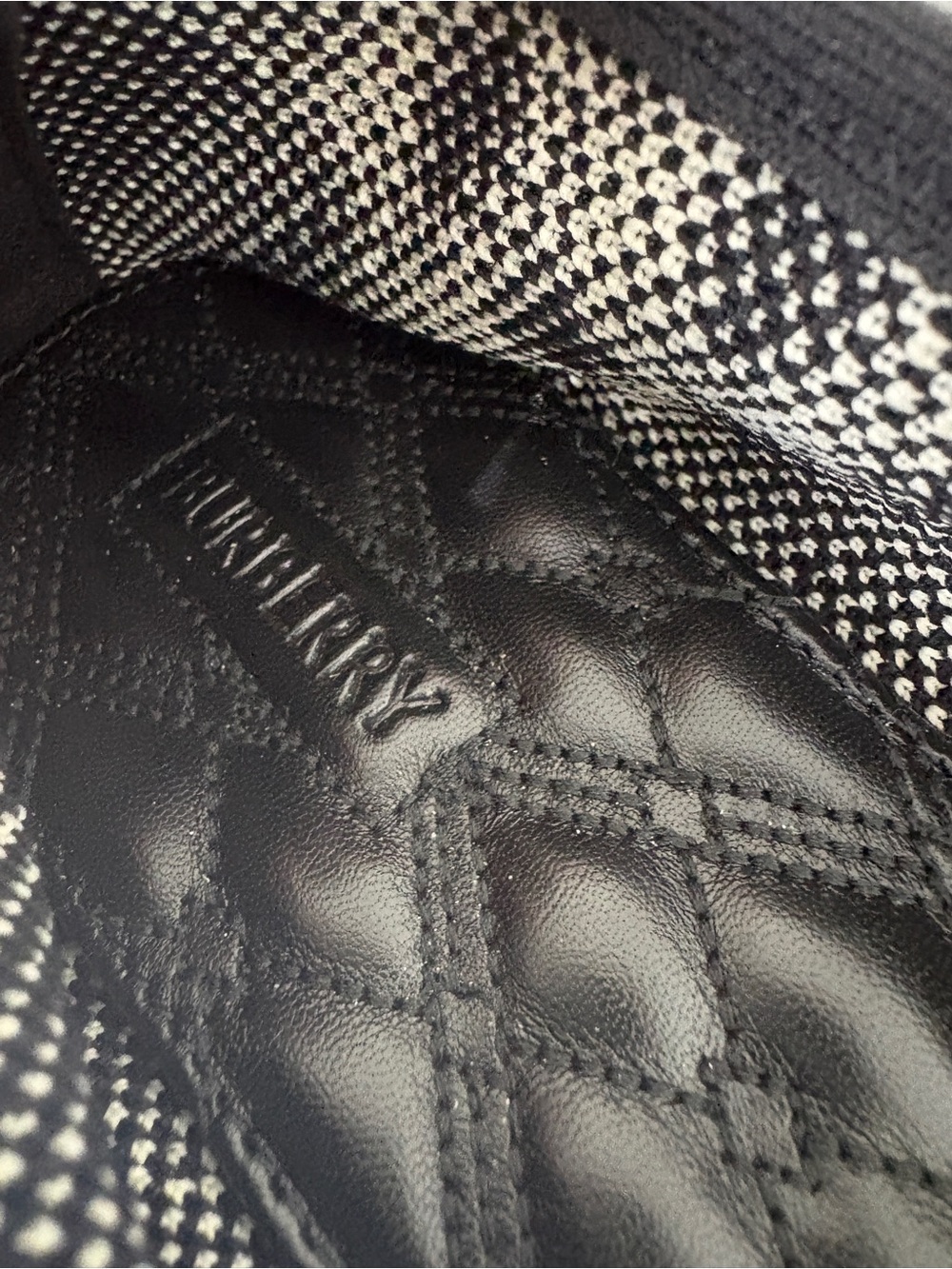 Burberry Check Knit Ballet Flats – Black & White 38 - Picture 5 of 9
